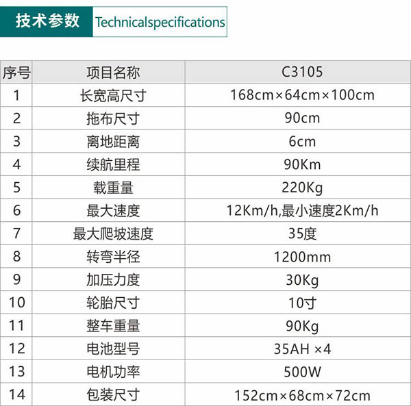 电动日喀则尘推车C3105